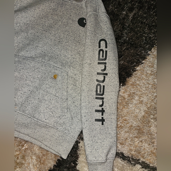 Carhartt Gray Hoodie with Logo Womens Size Small - Picture 3 of 9